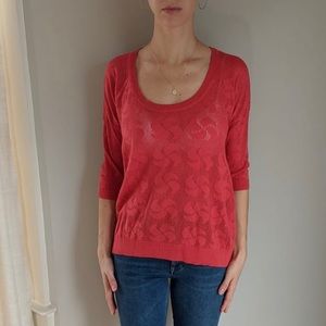 Cotton blend knit top